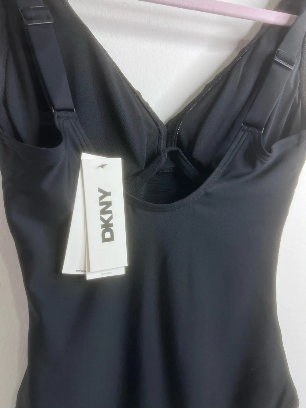 DKNY Women's Ruffle Plunge Underwire Tummy Control One-Piece Swimsuit NWT Size S - Picture 16 of 16